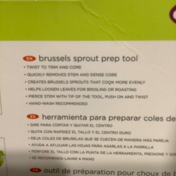 chef'n Twist'n Sprout Brussels Sprout Prep Tool Stem Core Trimmer Remover Gadget - Picture 4 of 5